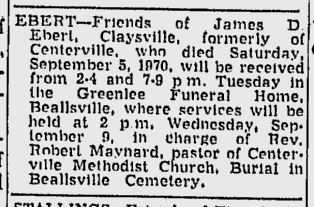 James D. Ebert obit